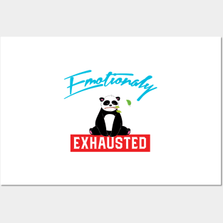 Emotionally Exhausted Panda Posters and Art